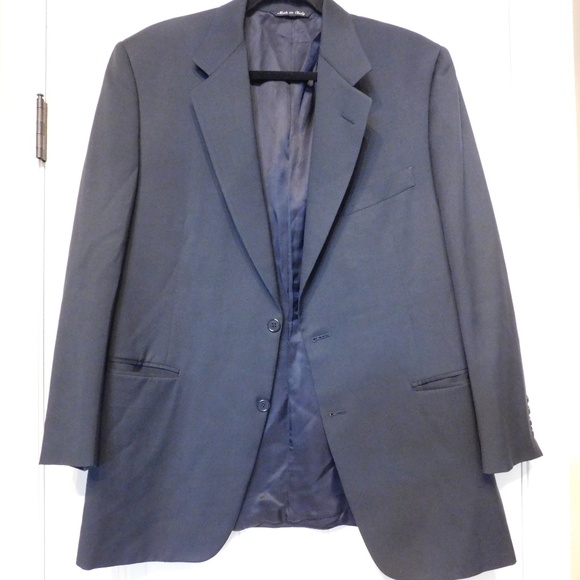 Canali Men's Navy Blue Wool Blazer Jacket Measurements In Description No Size - Picture 1 of 11